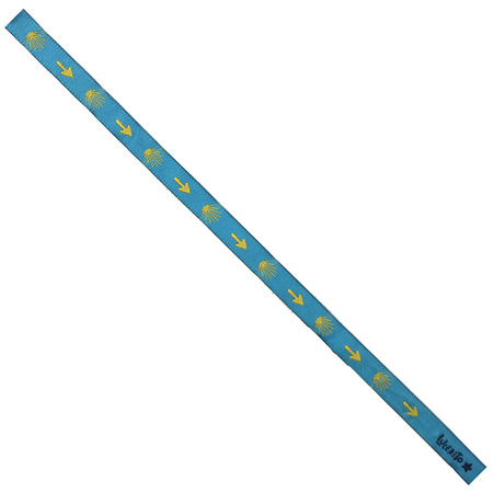 Pulseira de Tecido Setas e Estrelas Amarelas 65 Azul Celeste