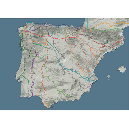 O Grande Mapa dos Caminhos de Santiago (50x70 cm)