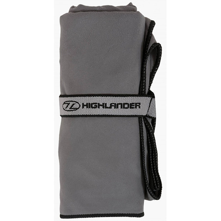 Toalha de viagem de microfibra Highlander XL cinza