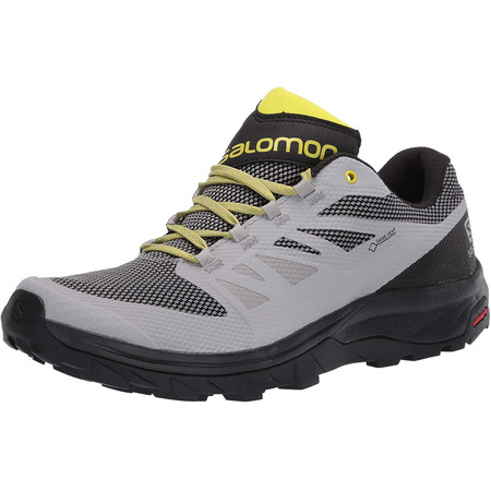 Salomon Outline GTX sapato cinza / limão