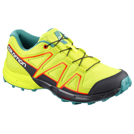 Sapato Salomon Speedcross J Lima / Vermelho / Turquesa