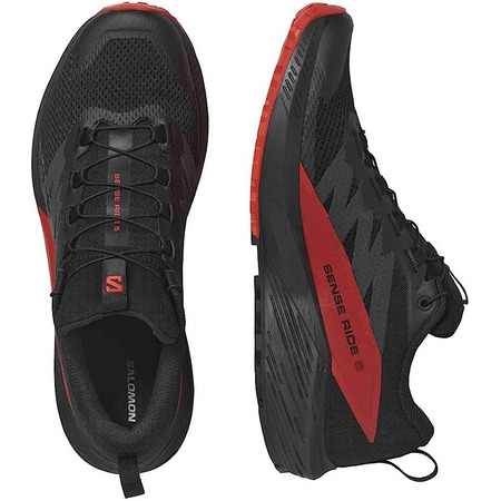 Sapatos Salomon Sense Ride 5 preto/vermelho