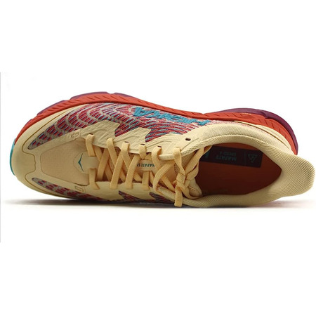 Sapatos Hoka Mafate Speed 4 Creme/Fúcsia