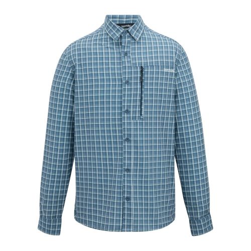 Camisa Regatta Anti-insectos Travel Light Quadros Azul