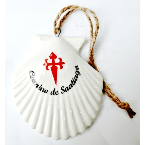 Concha Cerámica Decorativa Caminho De Santiago MyL Branco