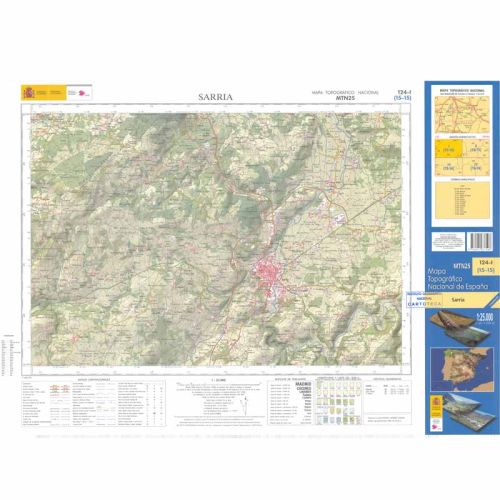 Sarria 124-1 Mapa Escala 1:25.000 IGN