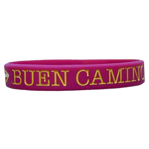 Pulseira de silicone Shell Camino Santiago rosa fúcsia