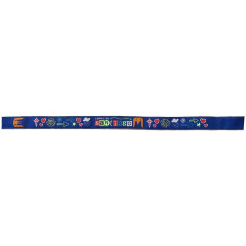 Pulseira de tecido Camino de Santiago corações 23