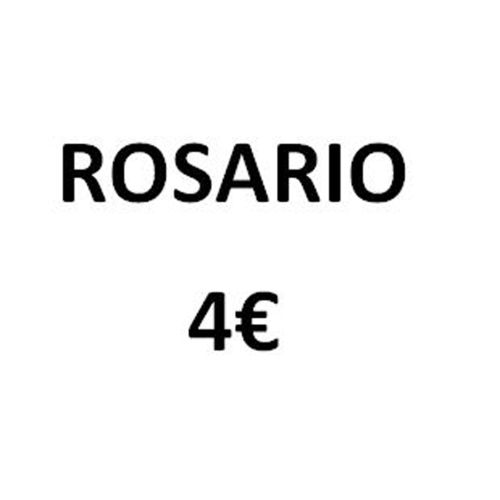 Concha multicolorida e cruz de rosário de Santiago