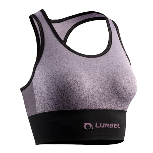 Sujetador Deportivo Lurbel Vênus Top Lavanda/Negro