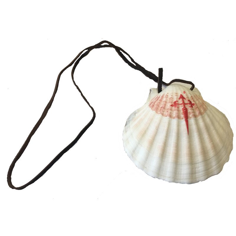 Vieira - Cordão de couro Pilgrim&#39;s Shell