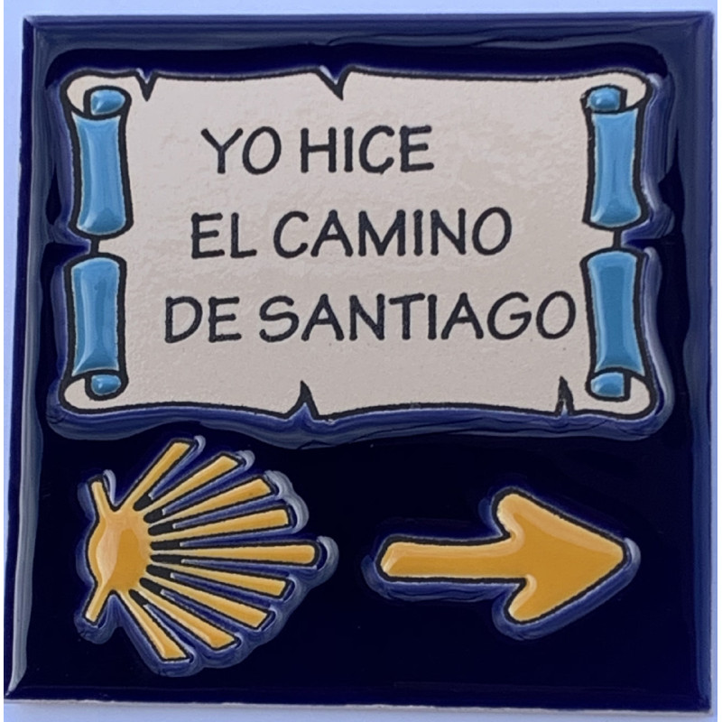Azulejo Cerâmico Fiz o Caminho de Santiago 11x11