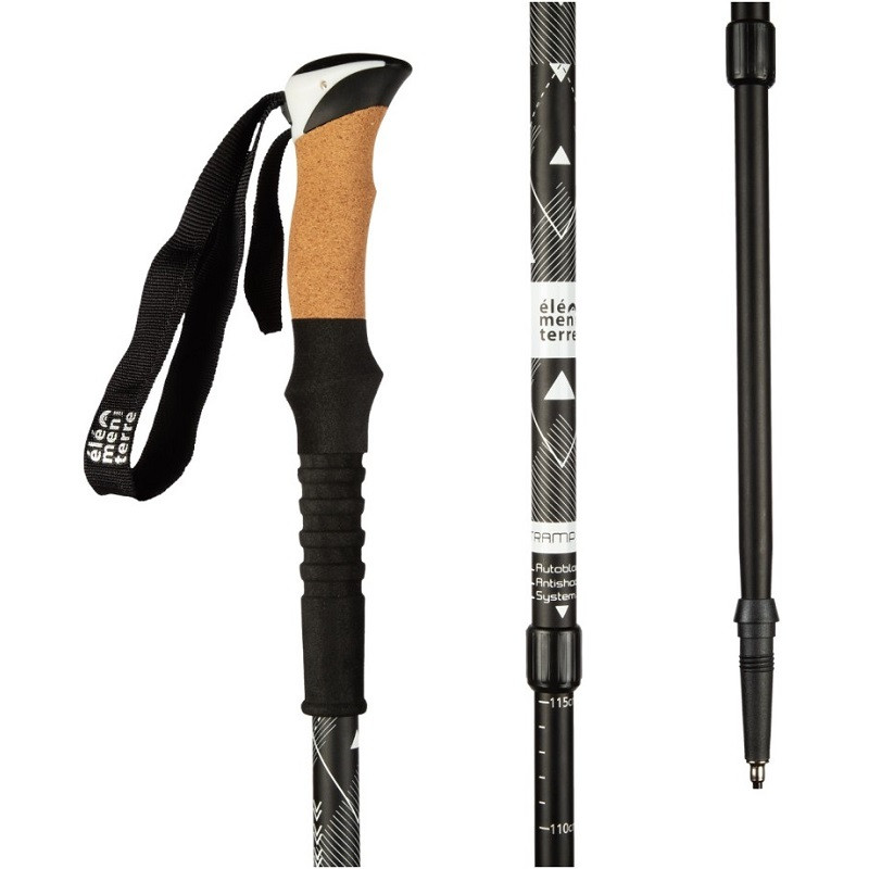 Bastão alumínio Elementerre Tramp 3.0 Negro