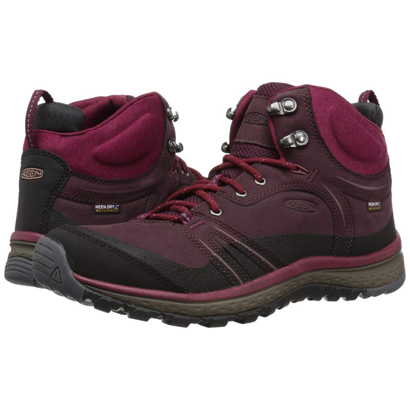 Botas MID WTPF de couro Keen Terradora roxa
