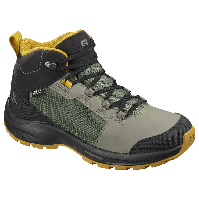 Bota Salomon Outward CSWP J Verde / Preto / Amarelo