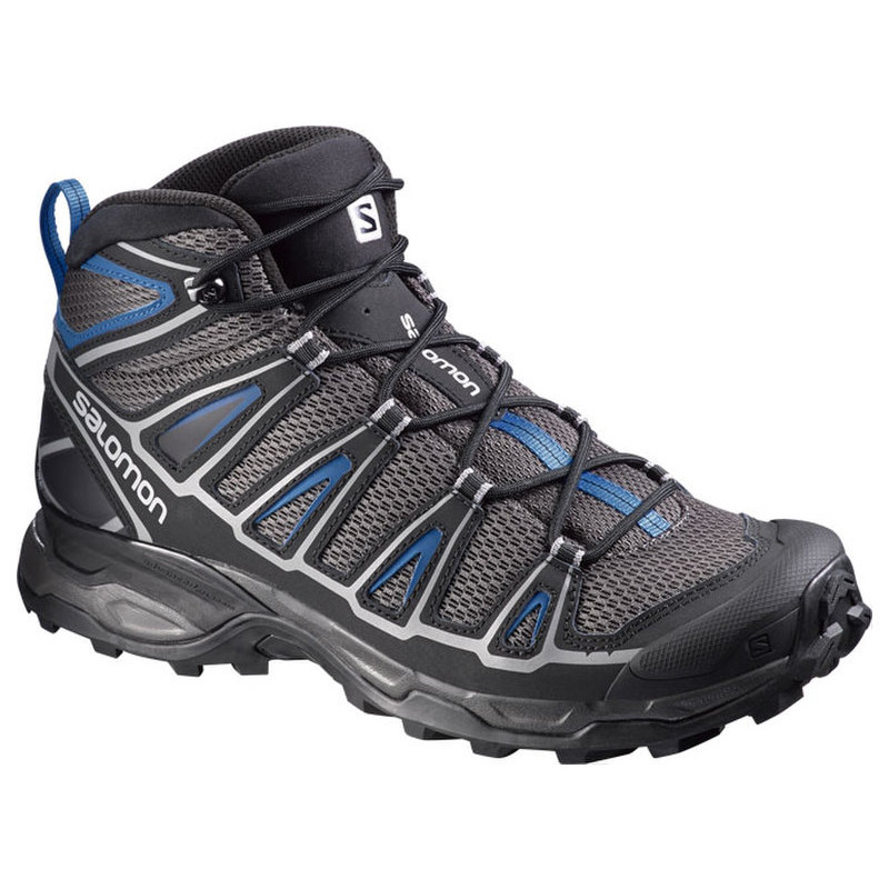 Bota Salomon X Ultra Mid Aero preta / cinza / azul