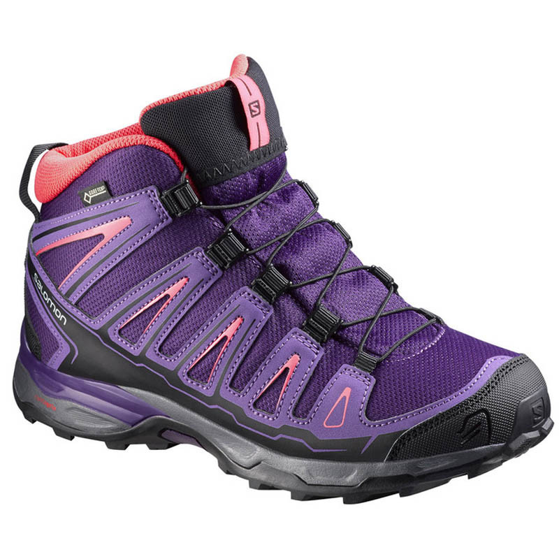 Bota Salomon X Ultra Mid GTX J roxo / violeta