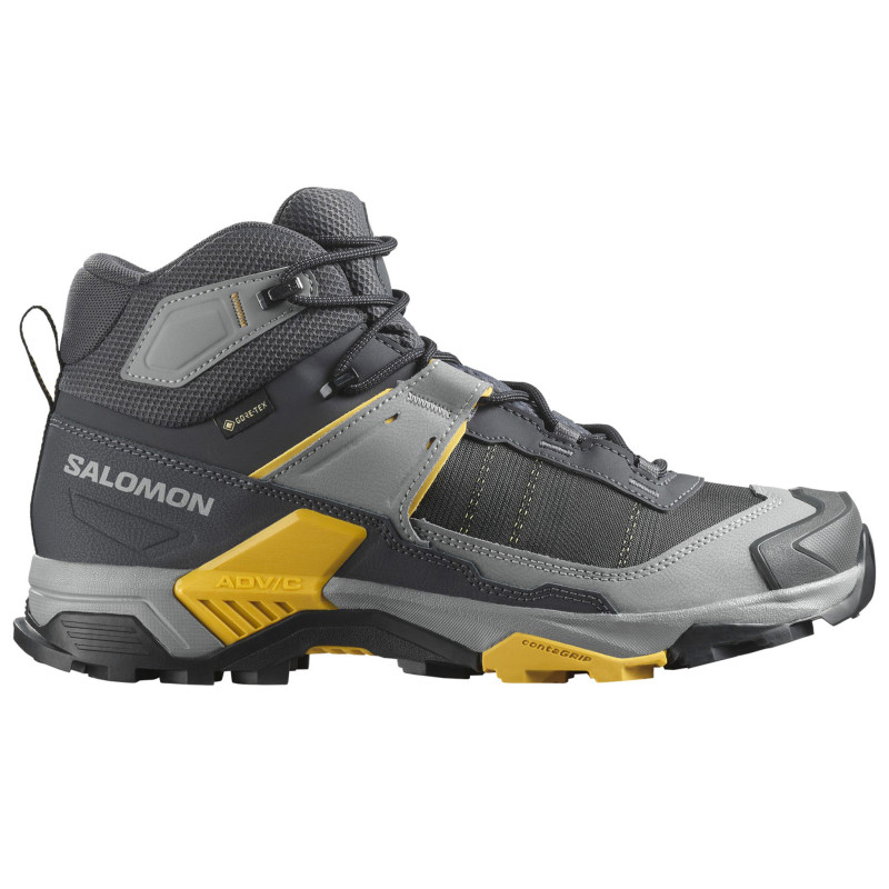 Bota Salomon X Ultra 5 Mid GTX Preto/Cinza/Mostarda
