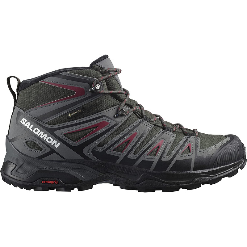 Bota Salomon X Ultra Pioneer Mid GTX Cinza/Garnet
