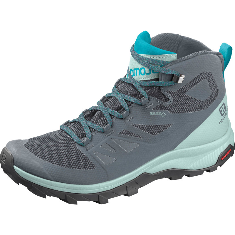 Botas Salomon Outline Mid GTX W cinza / azul