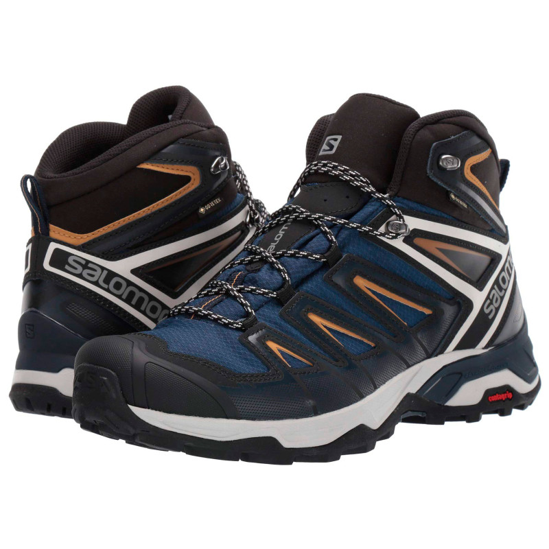Botas Salomon X Ultra 3 Mid GTX Marinho / Preto / Ouro