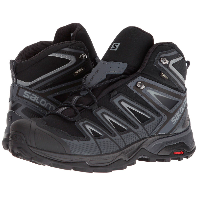 Botas Salomon X Ultra 3 Wide Mid GTX Negro / Gris