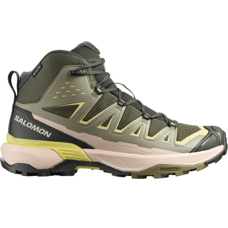 Botas Salomon X Ultra 360 Edge Mid GTX Verde/Amarillo