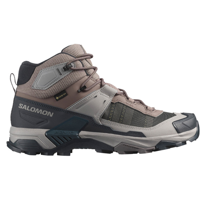 Botas Salomon X Ultra 5 Mid GTX Pretas/Cinzas/Marrons