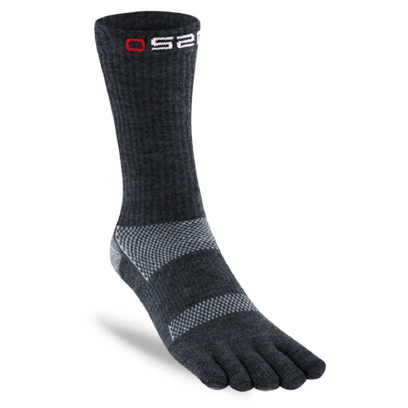 Meias de lã merino com biqueira OS20 cinza escuro