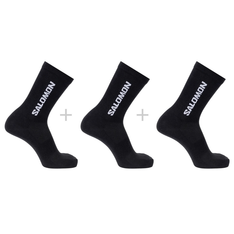 Calcetines Salomon Everyday Lite Crew Pack-3 Preto