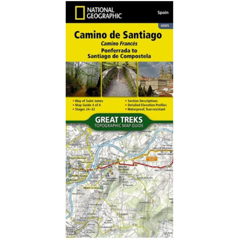 Caminho de Santiago: 4 Ponferrada até Santiago de Compostela 1:50.000