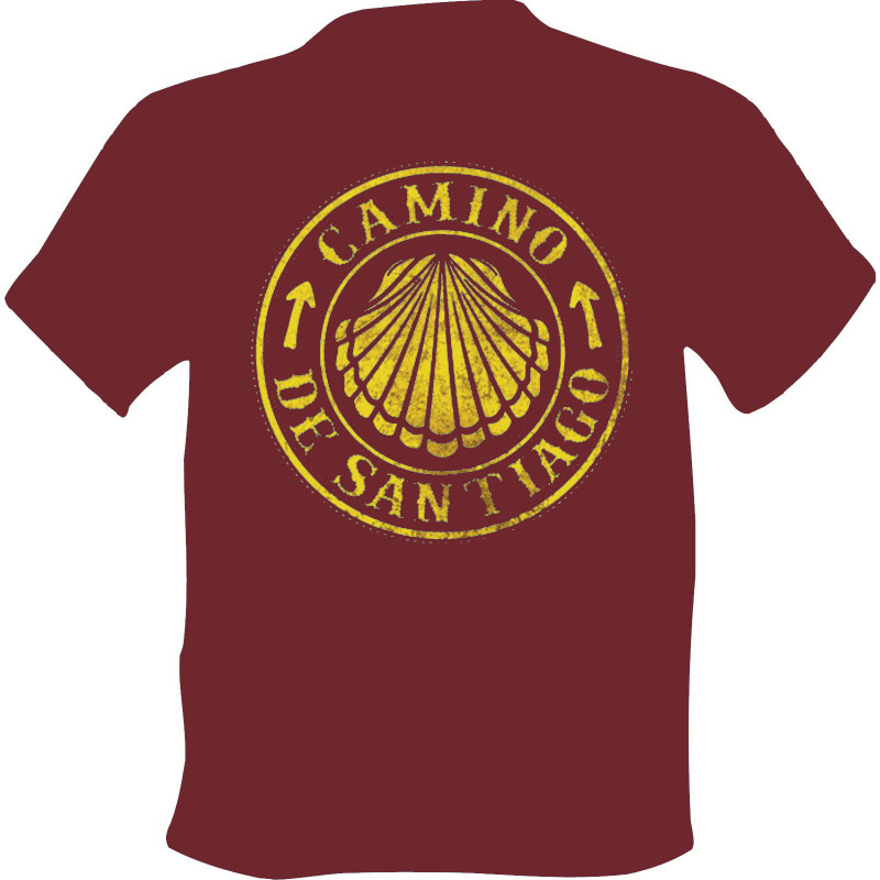 Camiseta Shell Camino de Santiago Garnet