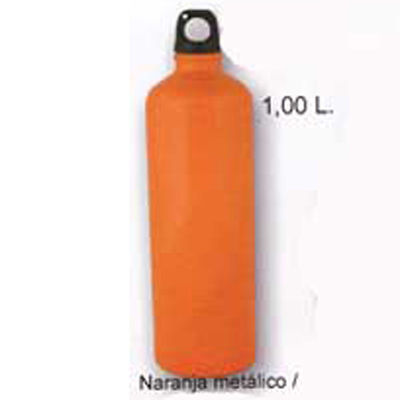 Cantina de alumínio brilhante 1 litro laranja