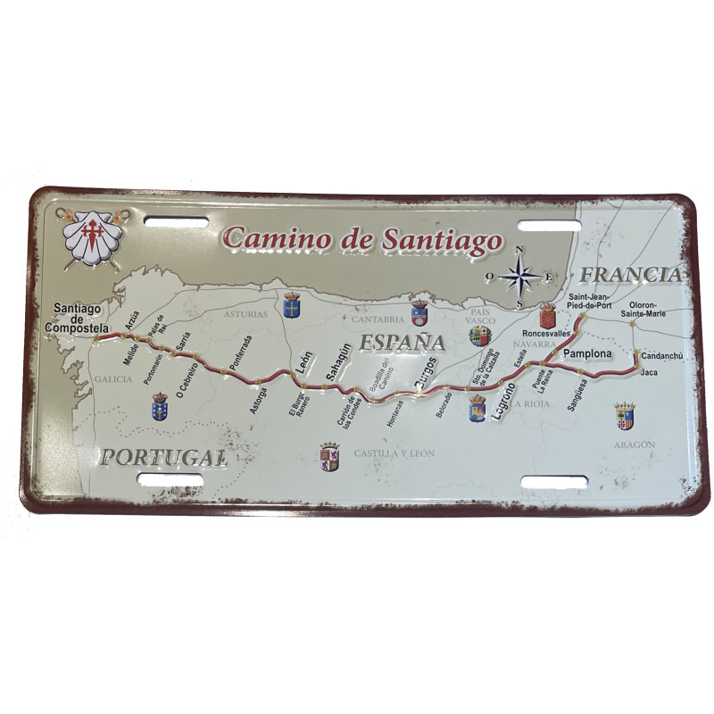 Folha decorativa Caminho de Santiago