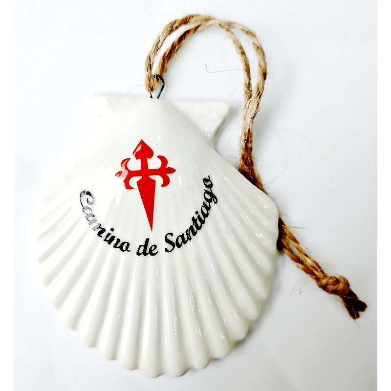 Concha Cerámica Decorativa Caminho De Santiago MyL Branco