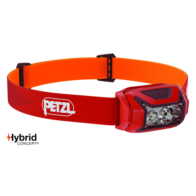 Farol Petzl Actik 450 lumens Rojo