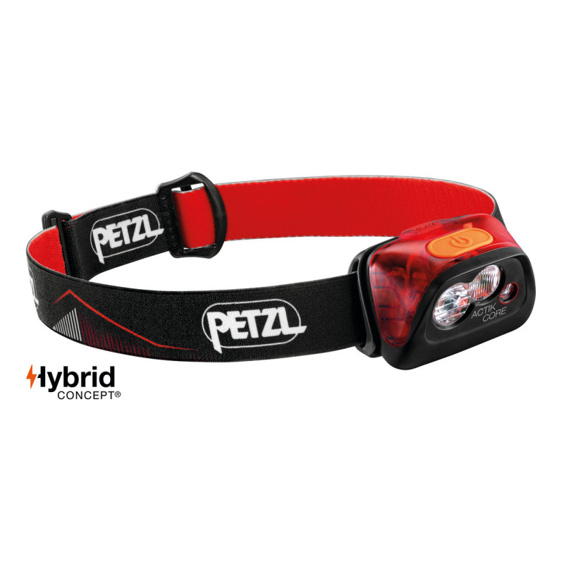 Front Petzl Actik Core 450 Lumens Vermelho