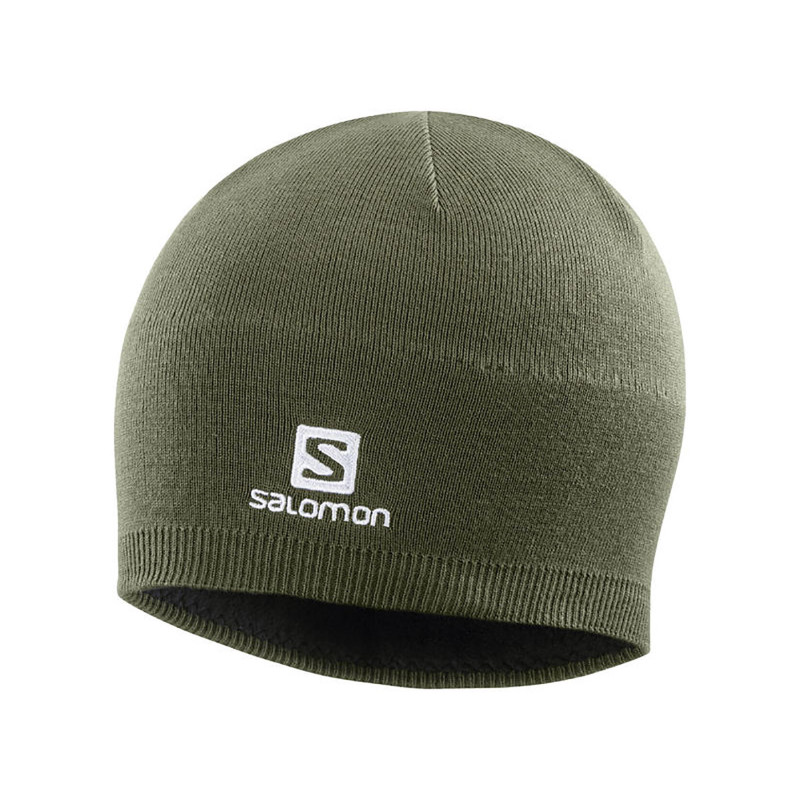 Salomon Beanie Boné Preto Verde oscuro