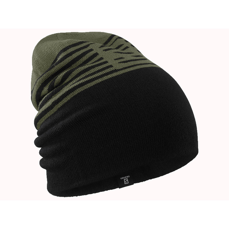 Salomon Flatspin reversível gorro ocre / preto Verde kaki