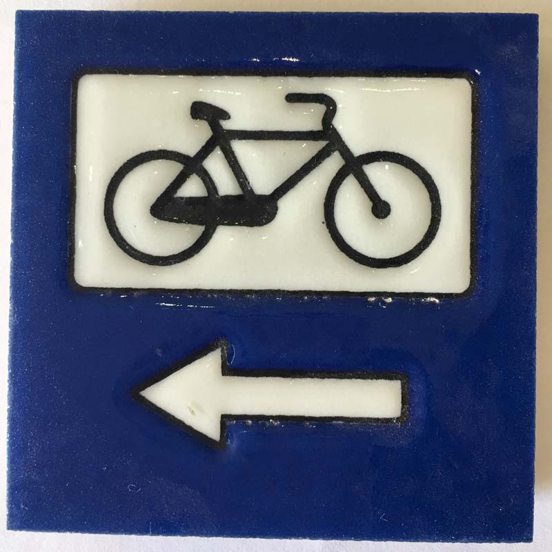 Ímã cerâmico Bicicleta e flecha MyL 5X5 cm