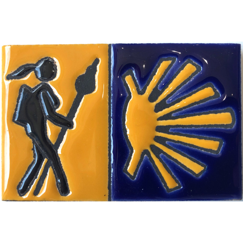 Ímã Peregrino de Cerâmica Estrela 5x7,5 CM