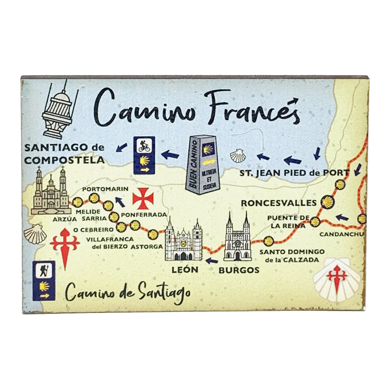 Imã de madeira pintada à maneira francesa