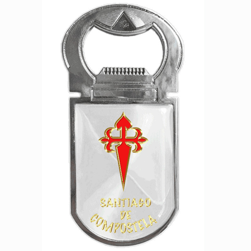 Ímã de metal com abridor Cruz de Santiago