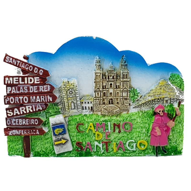 3D Resin Magnet Camino de Santiago