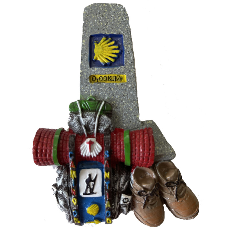 Cilindro de ímã de resina, mochila e sapatos