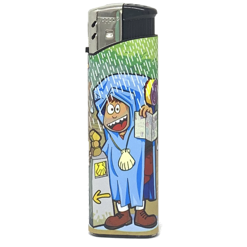 Pilgrim isqueiro e marco histórico Caminho de Santiago