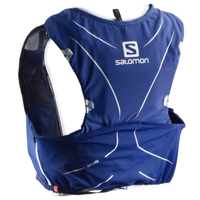 Conjunto Salomon Adv Skin 5 Mochila Azul / Branco