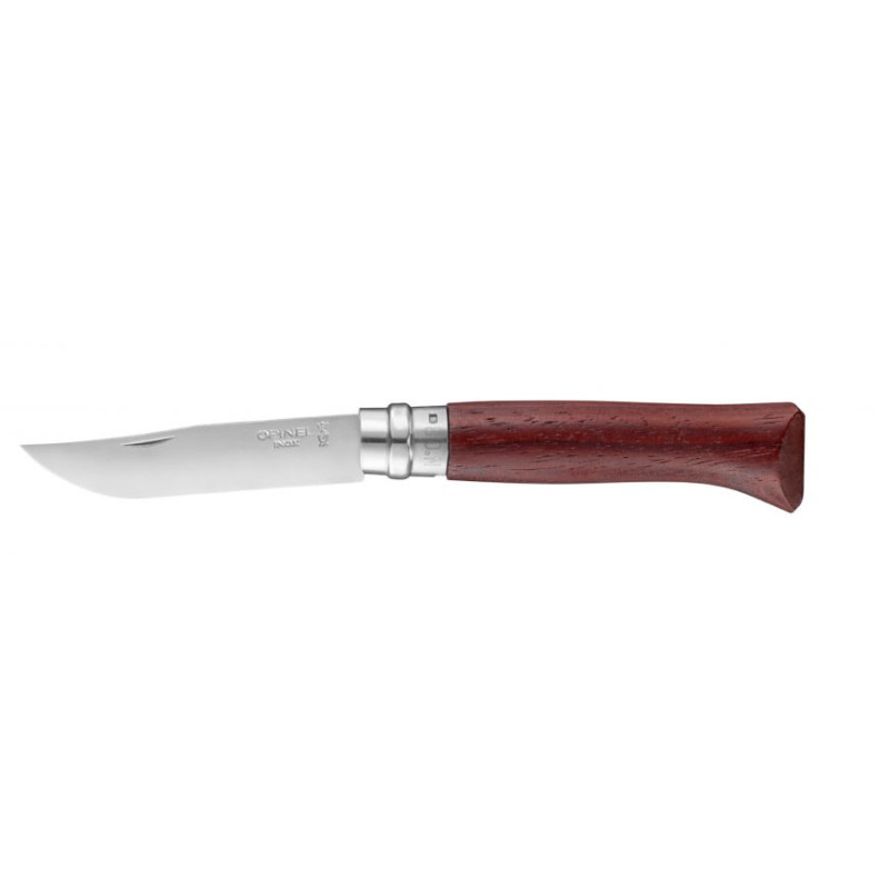 Faca Opinel de Aço Inoxidável Luxo Bubinga n.8
