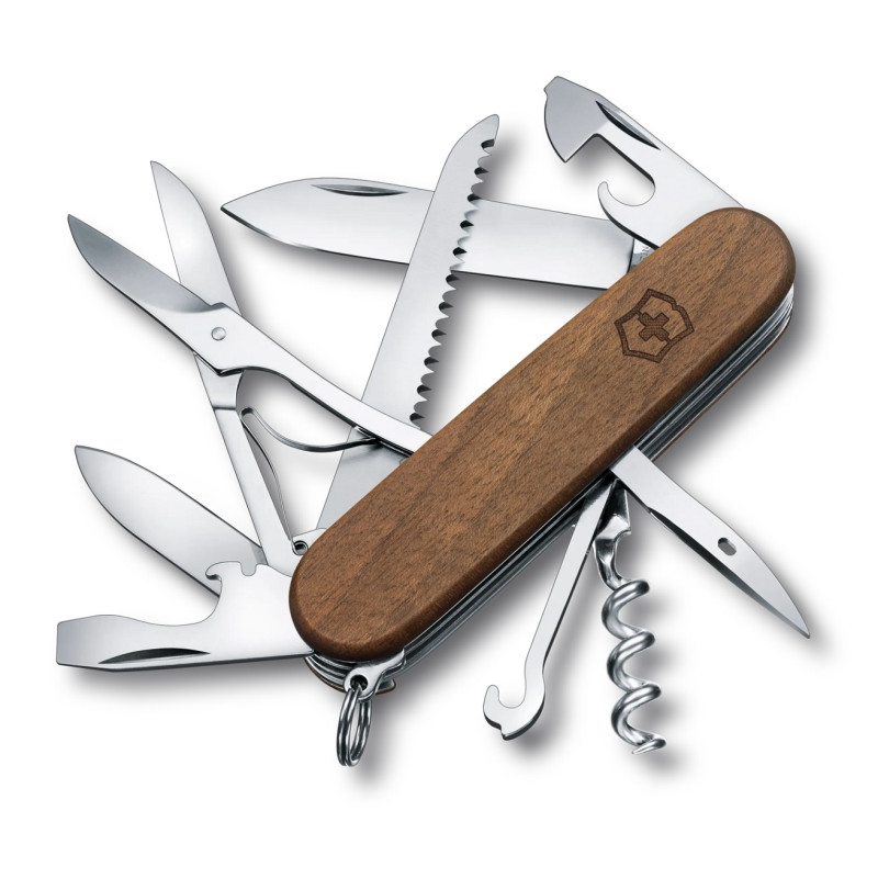 Canivete de bolso Victorinox Huntsman Wood 13 ferramentas, madeira de 91 mm