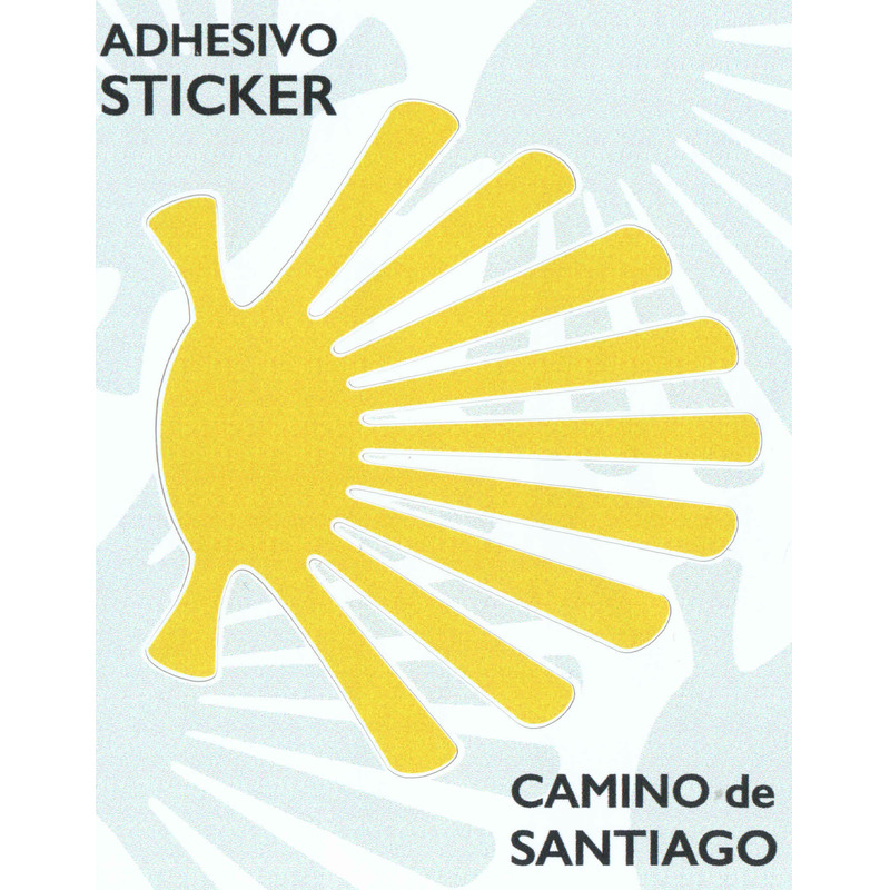 Adesivo de estrela rústica do Caminho de Santiago